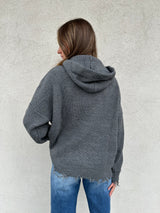 Maglione cappuccio GRIGIO - VICOLO