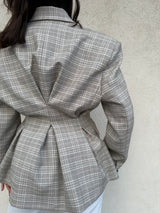 Giacca check arricciata - VICOLO