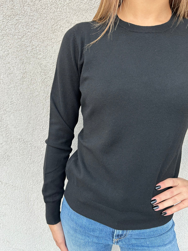 Girocollo basic NERO - VICOLO