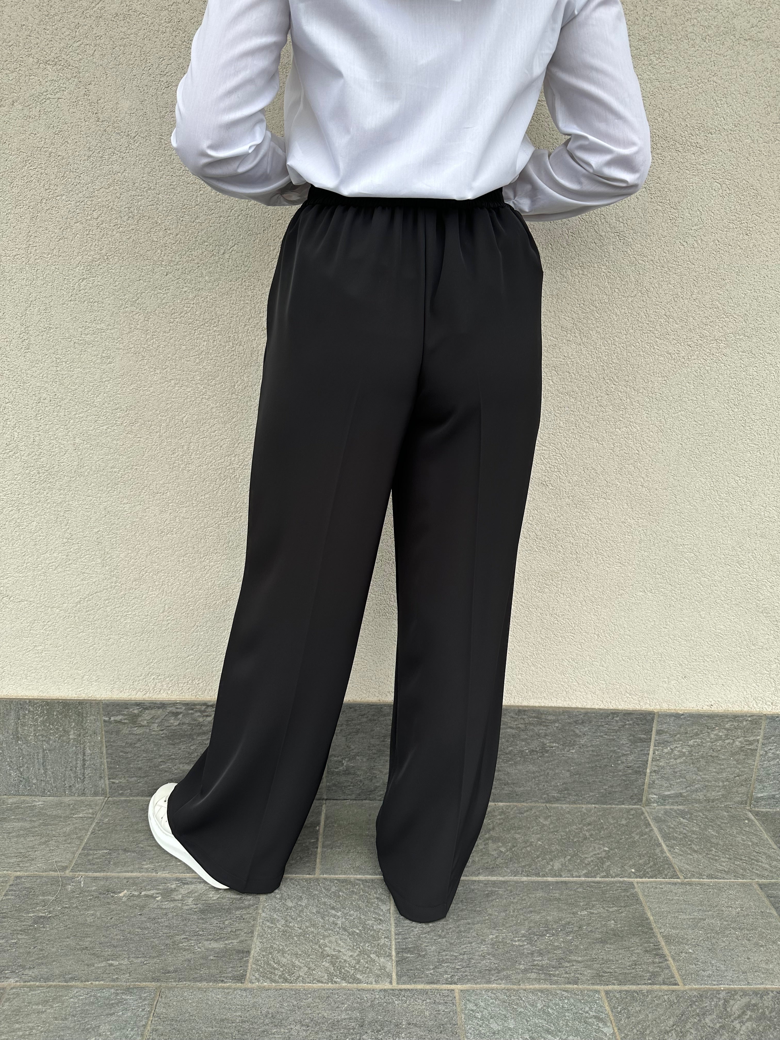 Pantalone fluido NERO - VICOLO