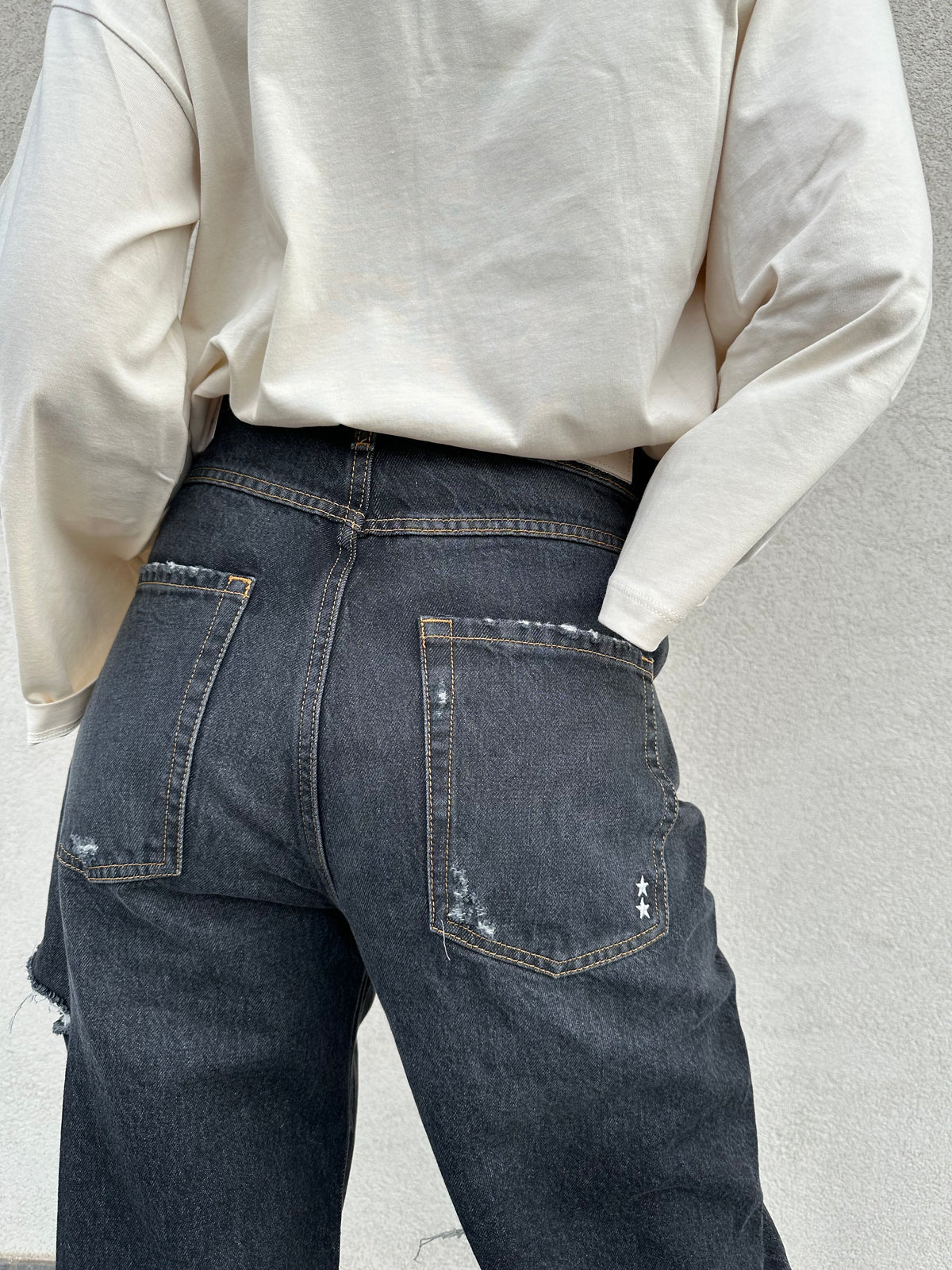 Jeans POPPY tagli Noir - ICON DENIM