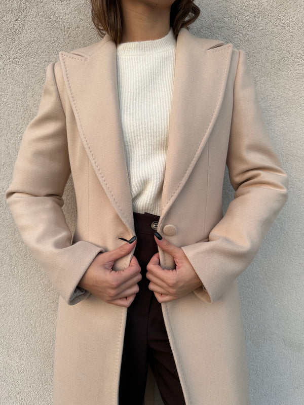 Cappotto monopetto BEIGE - SILENCE LIMITED