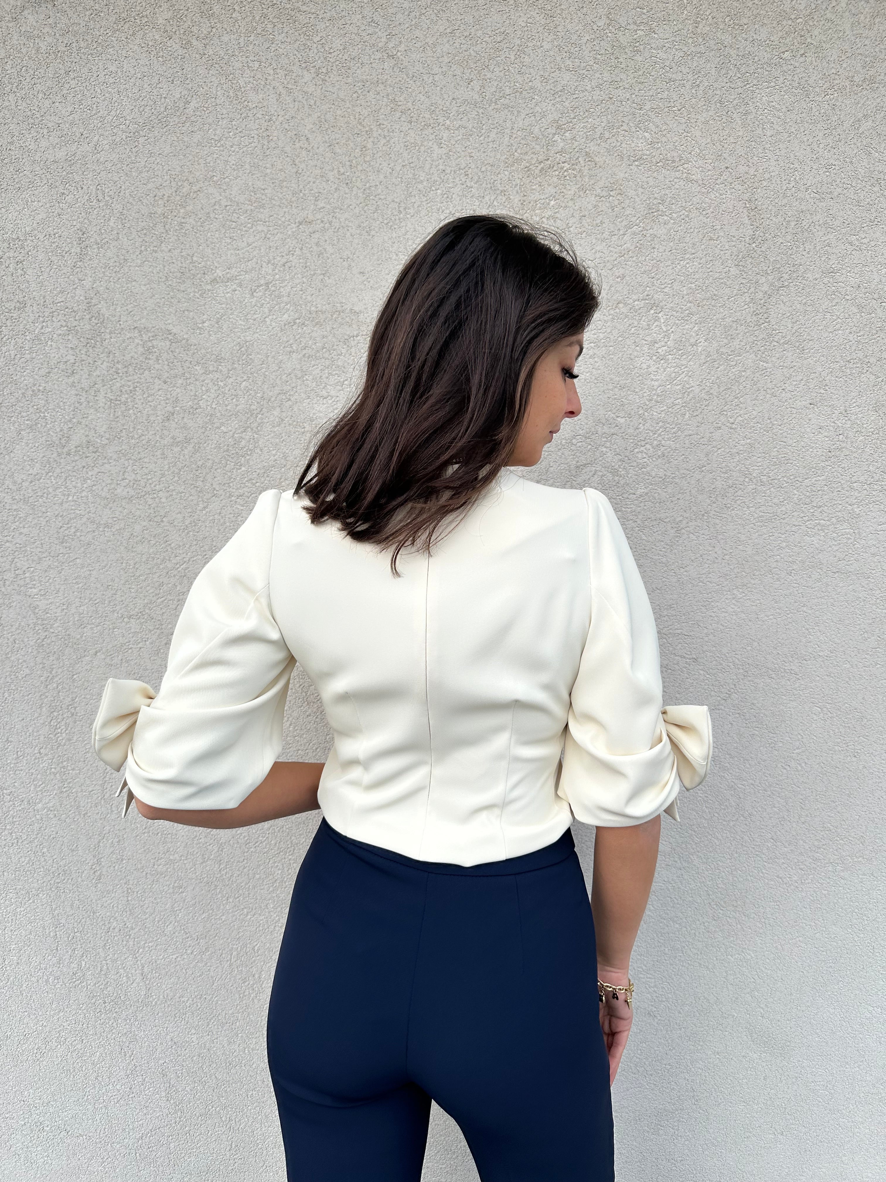 Maglia fiocchi PANNA - VICOLO