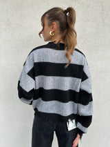 Maglione rotture NERO/GRIGIO - VICOLO