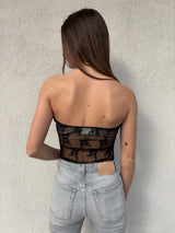 Body fascia pizzo NERO - VICOLO