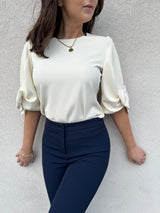 Maglia fiocchi PANNA - VICOLO