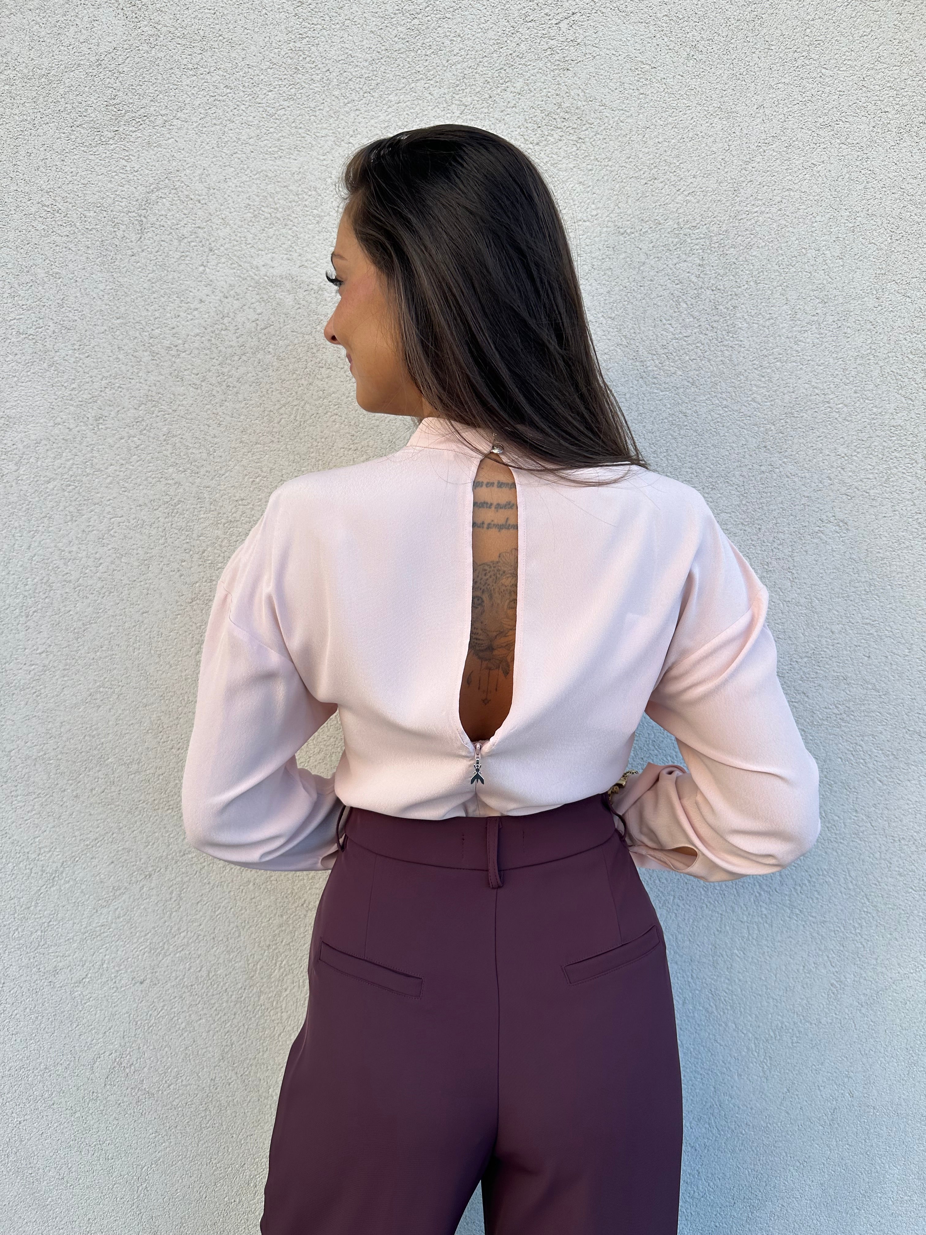 Camicia scollo profondo ROSA - PATRIZIA PEPE
