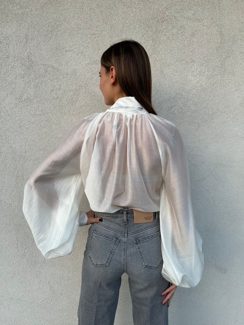 Camicia fiocco BIANCA - VICOLO