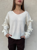 Maglione fiocchetti PANNA - KONTATTO