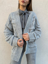 Cardigan traforato GRIGIO - VICOLO