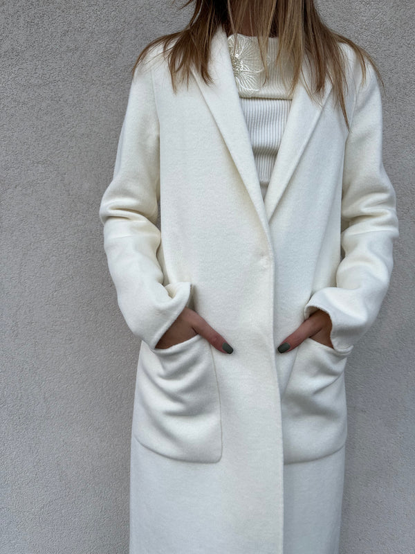 Cappotto lungo LATTE - VICOLO