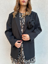 Giacca fiore NERA - VICOLO