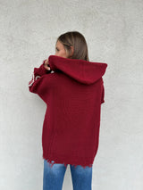 Maglione cappuccio RUBINO - VICOLO