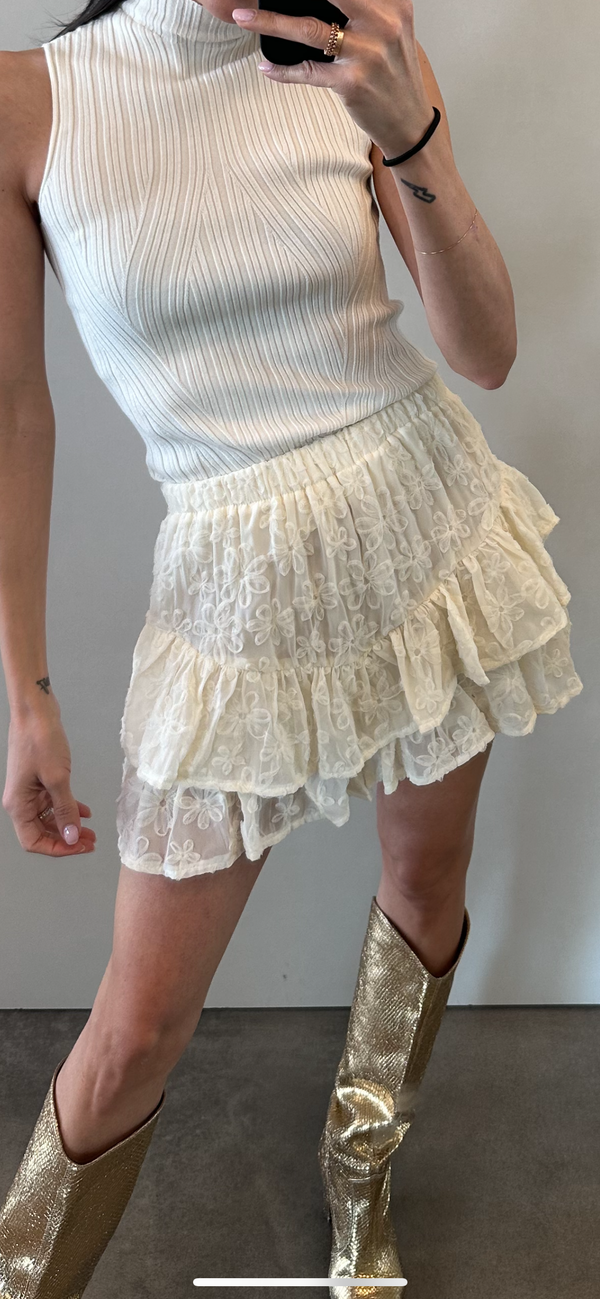 Pantaloncino fiori BURRO - ANNAROCK