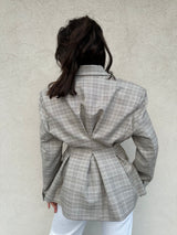 Giacca check arricciata - VICOLO