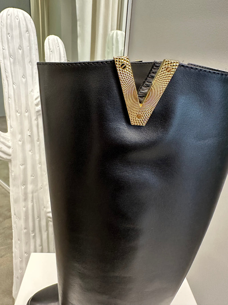 Stivale classico pelle NERO - VIAROMA15