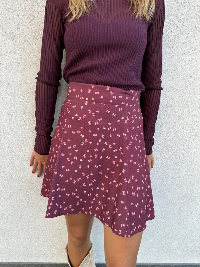 Gonna KATE papillon bordeaux - MAR DE MARGARITAS