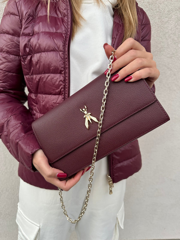 Pochette con catena BURGUNDY - PATRIZIA PEPE