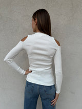 Maglia spalla scoperta BIANCA - VICOLO