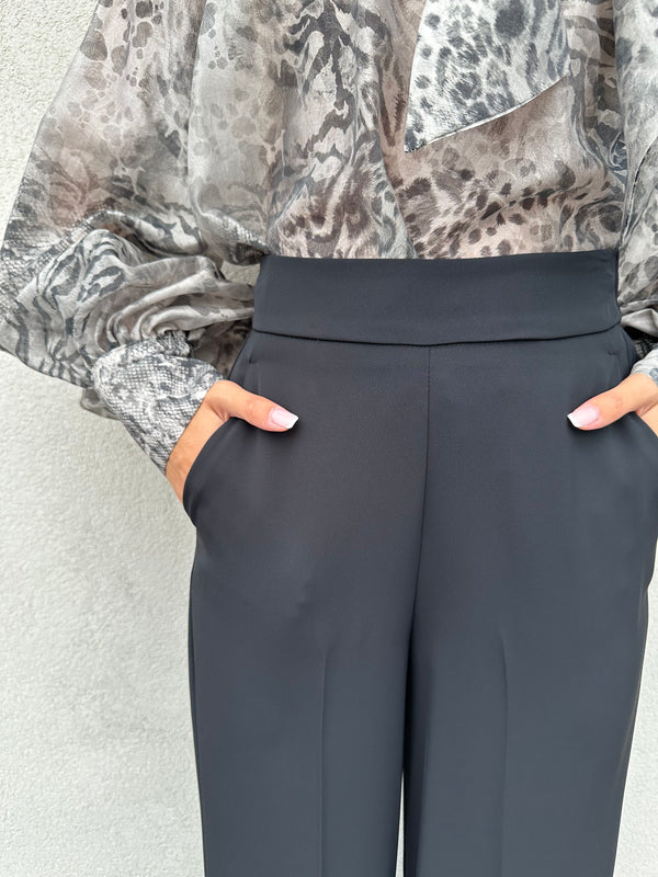 Pantalone fluido NERO - VICOLO