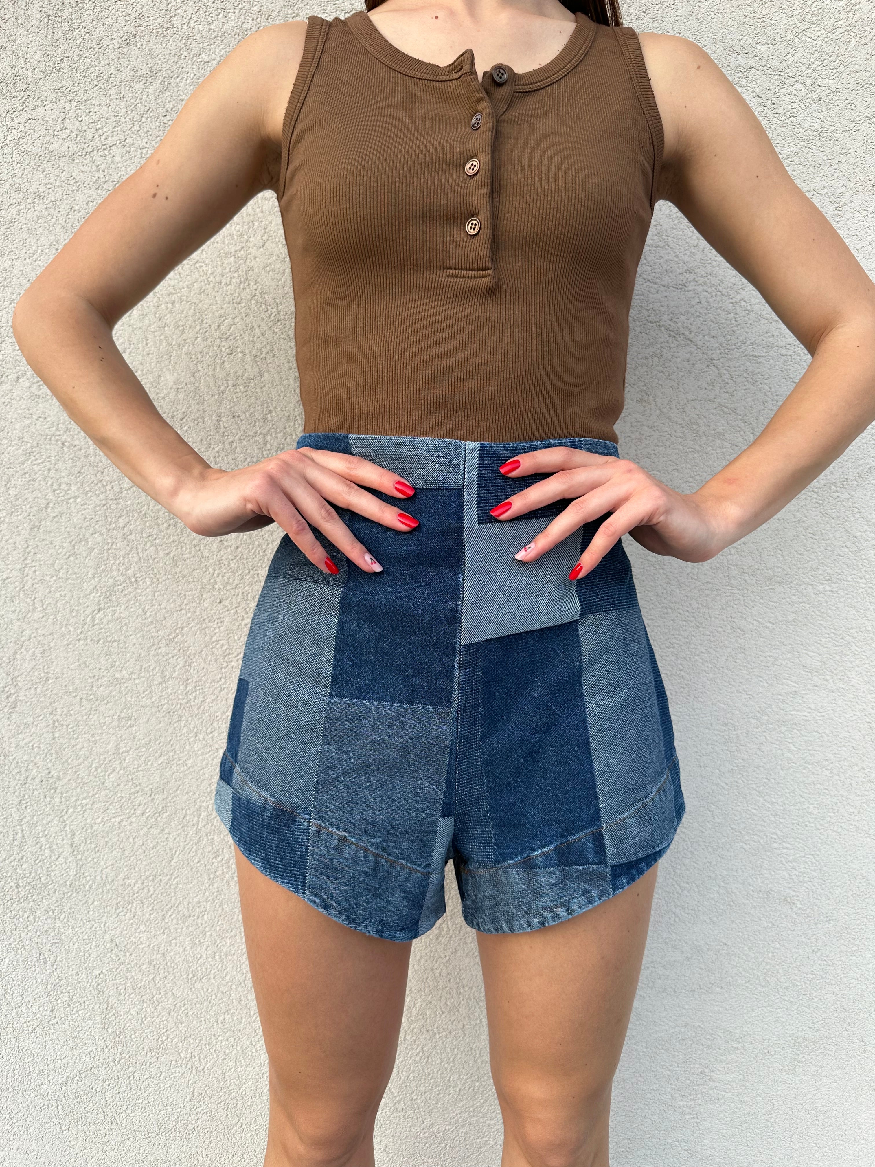 Pantaloncino patchwork DENIM  - SILENCE LIMITED