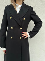 Cappotto doppio petto NERO - SILENCE LIMITED