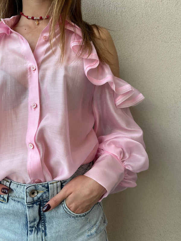 Camicia spalle scoperte ROSA - VICOLO
