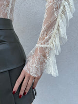 Maglia in pizzo BURRO - VICOLO