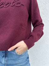 Maglioncino logo BORDEAUX - VICOLO