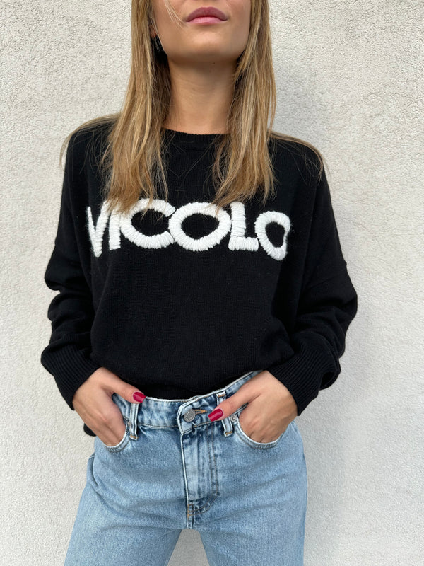 Maglione logo NERO - VICOLO