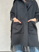 Mantella frange NERA - VICOLO