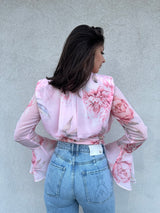 Camicia PEONY fiore rosa - SILENCE LIMITED