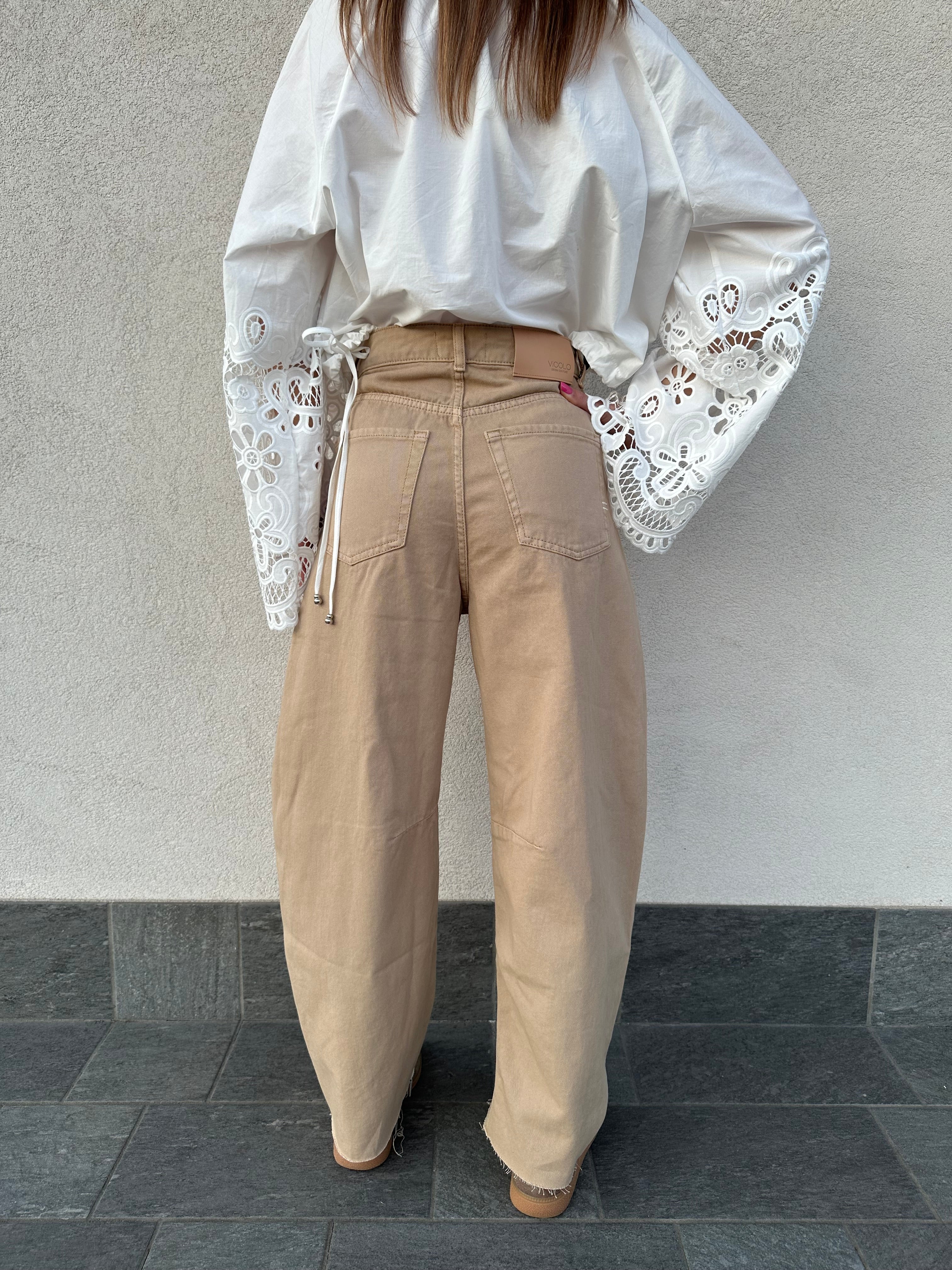 Jeans barrel biscotto DELIA - VICOLO