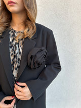 Giacca fiore NERA - VICOLO