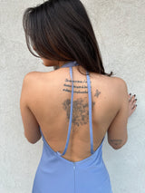 Abito KEIRA azzurro polvere - SILENCE LIMITED