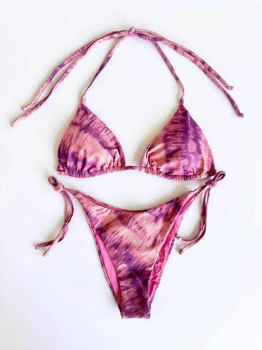 Bikini triangolo TIE DYE ROSA - MATINÉE