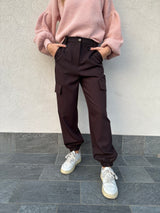 Pantalone cargo CIOCCOLATO - VICOLO