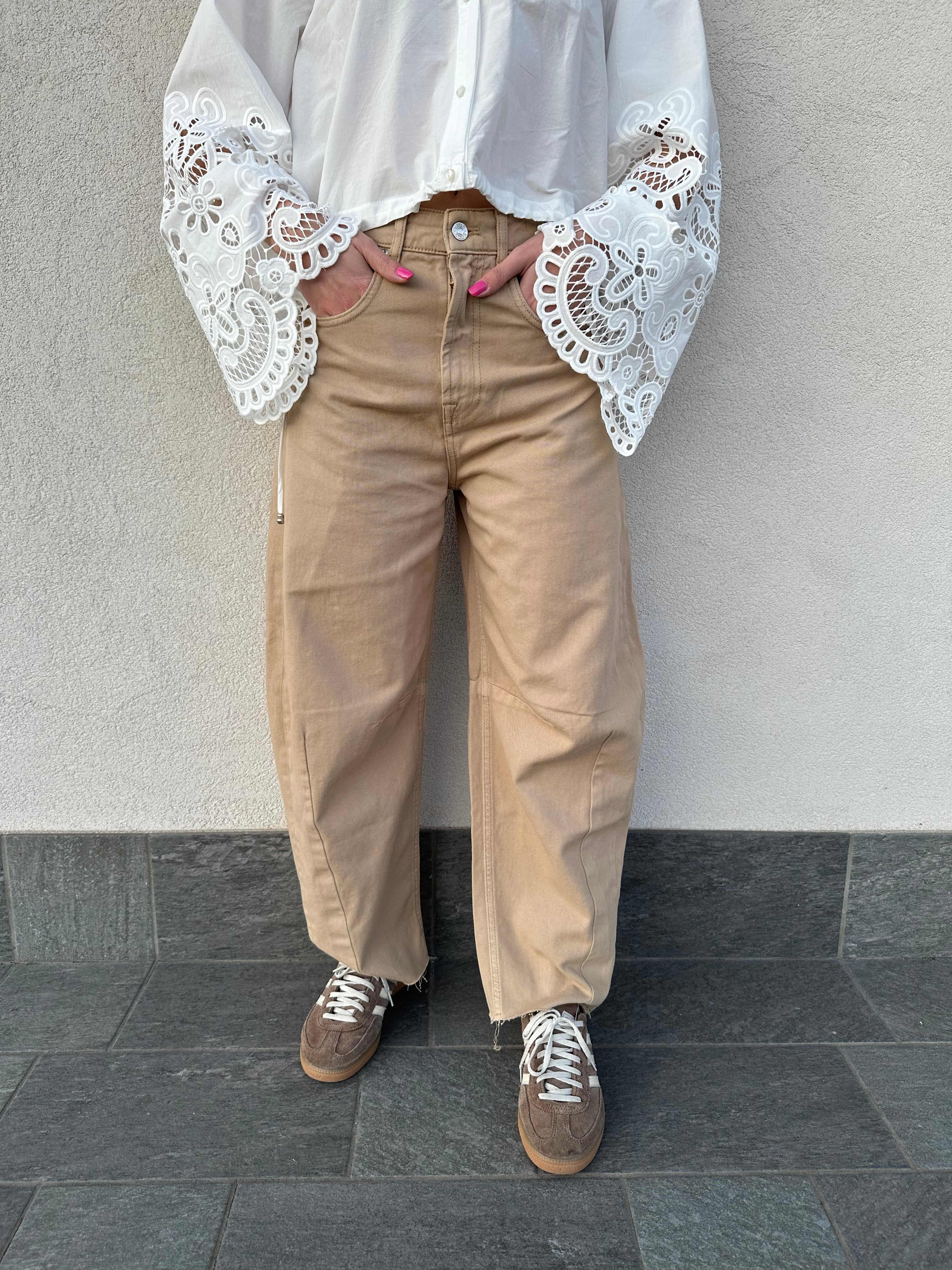 Jeans barrel biscotto DELIA - VICOLO
