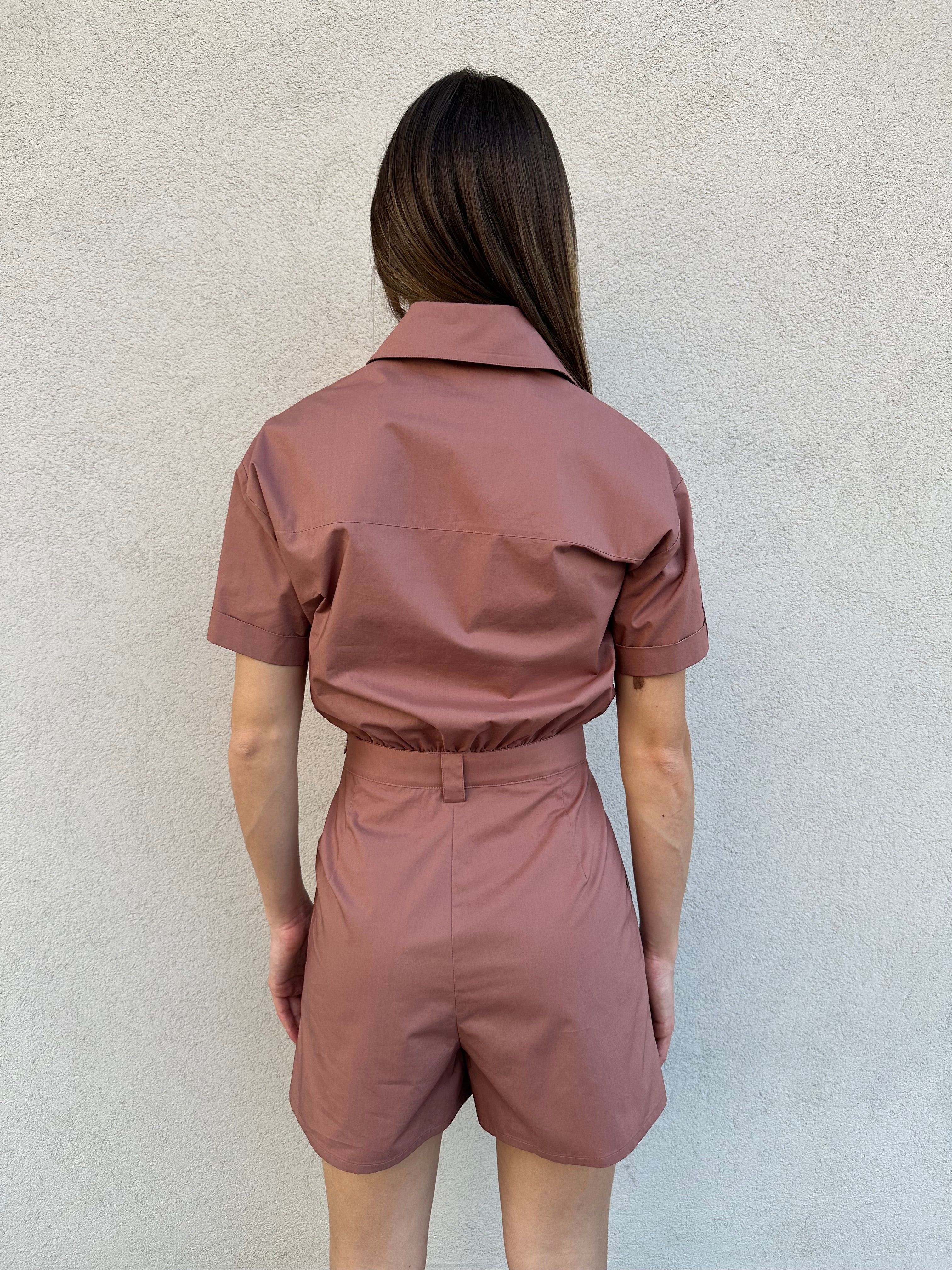 Tutina in popeline ROSA ANTICO - PATRIZIA PEPE