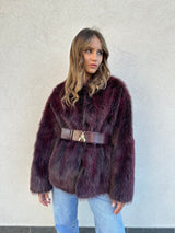 Ecopelliccia fluffy BORDEAUX - PATRIZIA PEPE