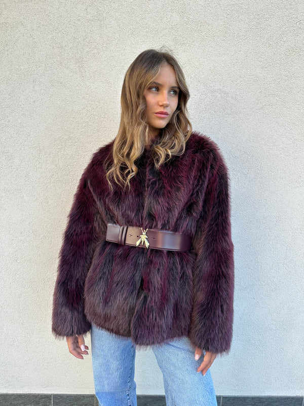Ecopelliccia fluffy BORDEAUX - PATRIZIA PEPE