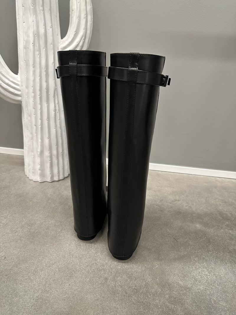 Stivale rovesciato fibbia argento - VIAROMA15