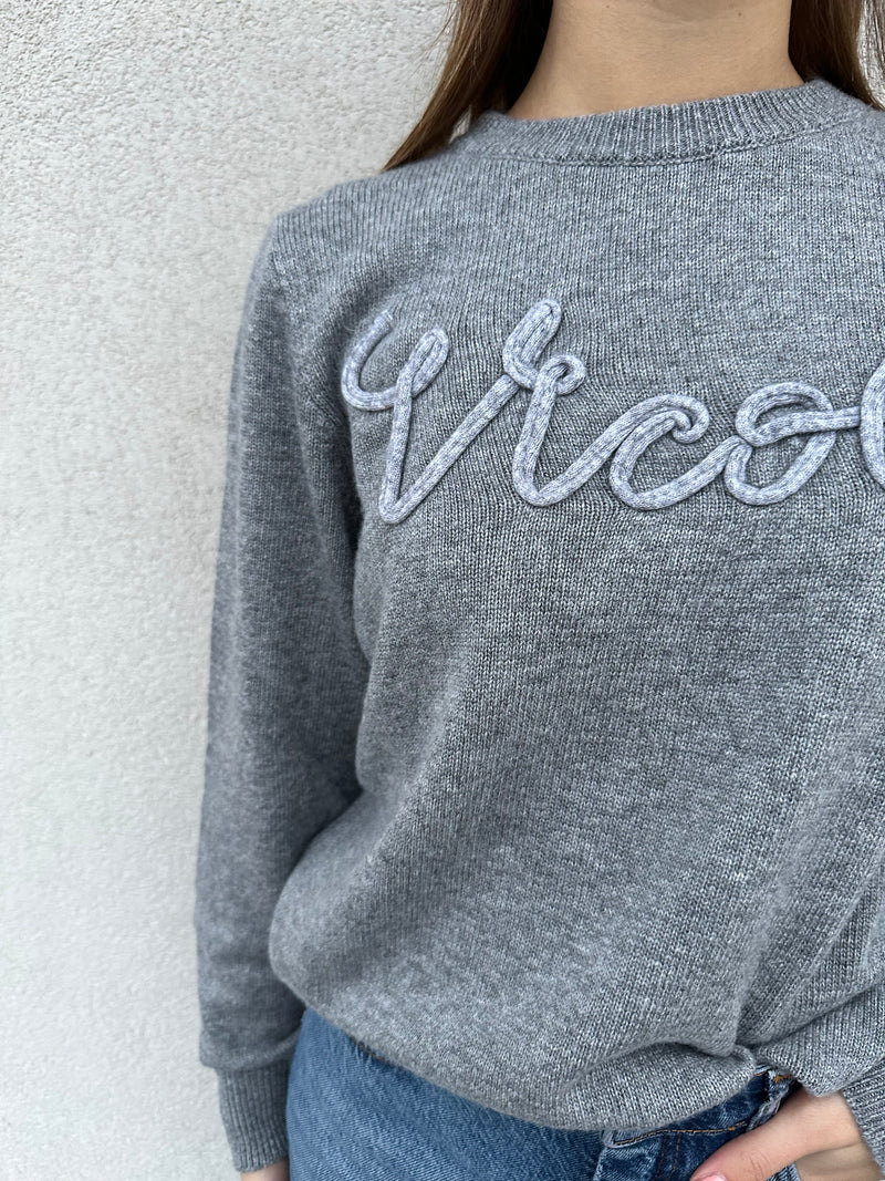 Maglioncino logo GRIGIO - VICOLO