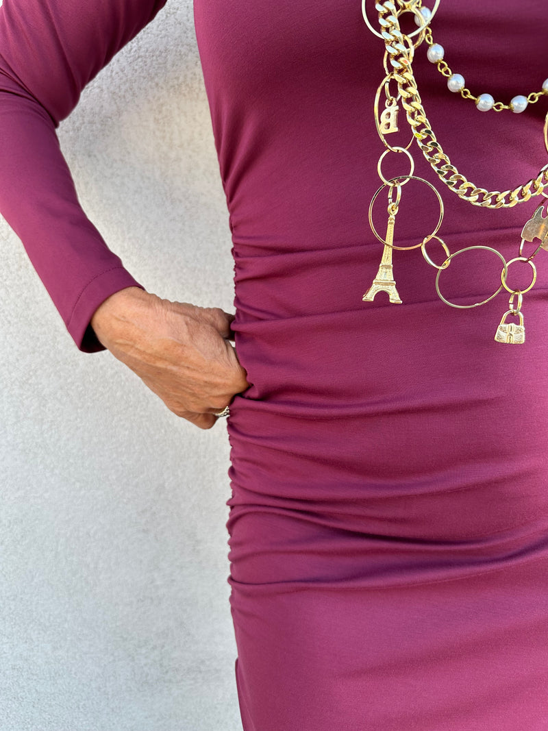 Abito CYNTHIA bordeaux - MAR DE MARGARITAS