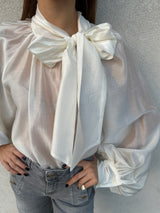 Camicia fiocco BIANCA - VICOLO