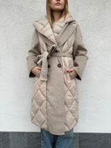 Cappotto mix piumino BEIGE - VICOLO