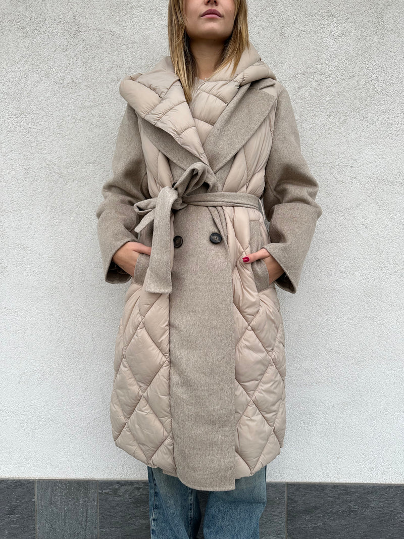 Cappotto mix piumino BEIGE - VICOLO