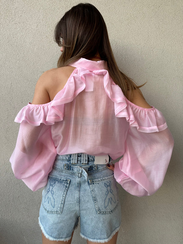 Shorts in denim slavato - PATRIZIA PEPE