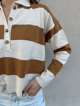 Polo bottoni PANNA/MOU - VICOLO