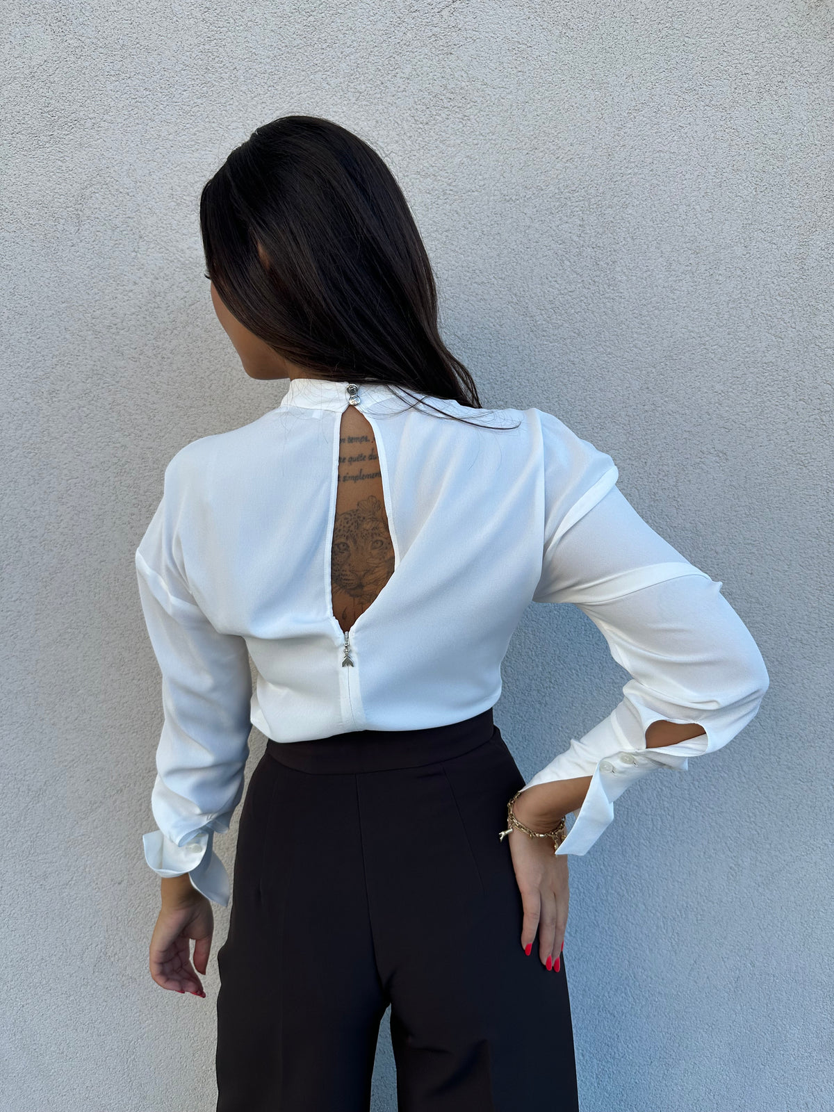 Camicia scollo profondo BIANCA - PATRIZIA PEPE